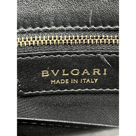 B-6. Bvlgari Leoni 2way Shoulder Bag Silver Patent Leather Gold - Picture 8 of 16